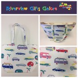 Large Tote Bag - Caravans Large Tote Bag - Caravans